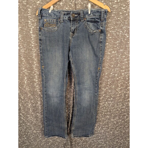 Cowgirl Tuff Western Jeans Don't Fence Me In Bootcut Denim‎ Womens W28 L33 - Picture 1 of 16